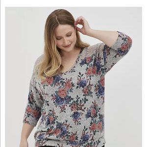 DOLMAN TOP - SUPER SOFT PLUSH FLORAL